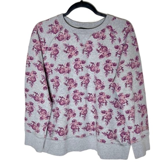 The North Face Tops - The North Face |  Pink Floral Roses Sweatshirt Pullover